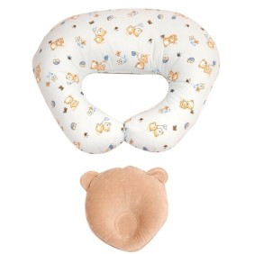 Set allattamento Cuscino da allattamento+Cuscino per la testa del bambino con farfalle