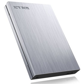 Custodia rack per HDD/SSD, Icy Box, 2.5", USB 3.0, Argento