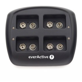 Caricabatterie professionale EverActive per 4 batterie da 9 V NC-109