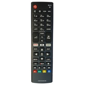 Telecomando per LG LCD/LED con Netflix AKB75095308, nero con funzioni di telecomando originali