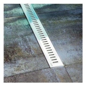Canale doccia Ravak Zebra 75 cm, materiale plastico con griglia in acciaio inox