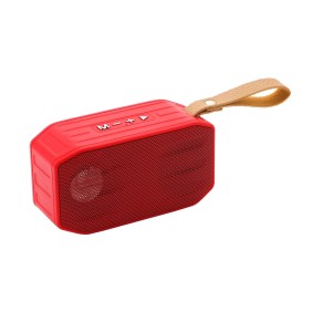 elSales ELS-296 altoparlanti portatili con Bluetooth, AUX, USB, lettore di schede, radio FM, rosso