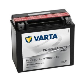 Batteria moto Varta Powersports AGM 518901026, 12V, 18Ah, equivalente a YTX20L-BS / YTX20L-4