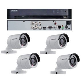 Kit Videosorveglianza 4 Full HD Interno/Esterno IR 20m + DVR 4 canali video / 1 canale audio, 1080P