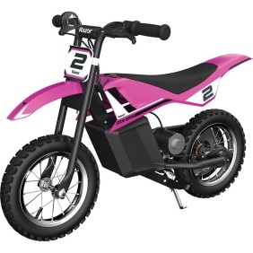 Motocicletta elettrica per bambini MX125 Dirt, Razor, +7 anni, Rosa/Nero