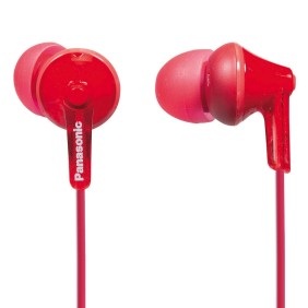 Panasonic RP-HJE125E-R Cuffie audio intrauricolari, cablate, rosse