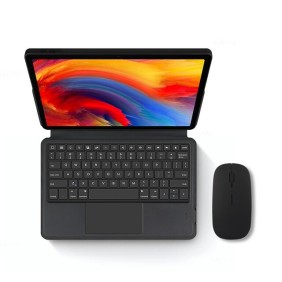 Cover per tastiera e mouse wireless, Bluetooth, Sigloo, compatibile con tablet Lenovo Tab M10 Plus 3a generazione da 10.6 pollici, nero