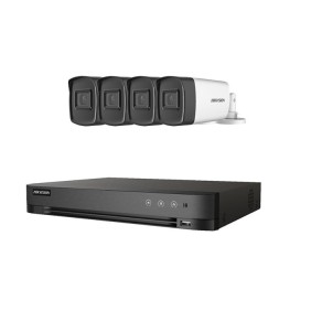 Kit sistema di sorveglianza e sicurezza, 4 esterni Ultra HD 5MP ARRAY EXIR 40m ad alte prestazioni Hikvision + DVR 8 canali fino a 5MP, HDTVI/HDCVI/AHD/CVBS auto-adattativo