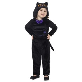 Costume da gattina in velluto per bambina 110 cm (3-4 anni)