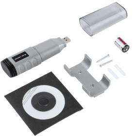 Termoigrometro, Sistemi Steinberg, ABS, USB, 1,9x3,7x12,4 cm, Grigio