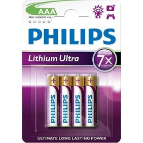 Batterie Philips Lithium Ultra AAA da 4 blister