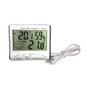 Termometro/igrometro digitale, Sensori esterni, Display LCD, Bianco