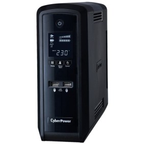 UPS CyberPower CP1300EPFCLCD, 1300 VA/780 W, 6 prese Schuko, 2 USB-A, 1 presa IEC C14, AVR, Display LCD
