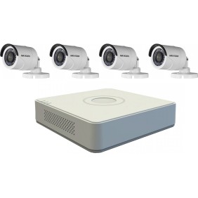 Kit videosorveglianza Hikvision, 4 telecamere di sorveglianza, DVR, esterno