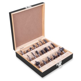Set frese VONROC, PR801AA, gambo 8mm, 20 pezzi, in scatola di legno