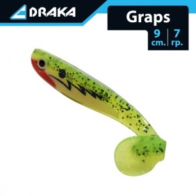 Esca in silicone Draka "Graps", 9 cm. 7 gr