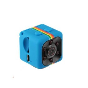Mini telecamera SQ11 PRO in metallo con funzione foto-video, supporta memoria SD da 32GB, uscita AV, Turchese, supporto incluso, Urban Trends ®