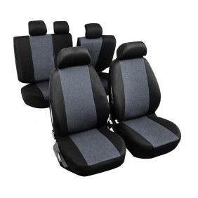 Set fodere per seggiolini auto Seat Toledo, panca pieghevole, materiale tessile, nero/grigio, 9 pezzi