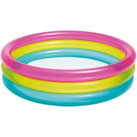 Piscina gonfiabile Intex - Piscina per bambini Rainbow, con 3 anelli, 86 x 25 cm