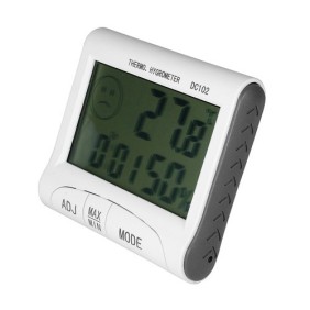 Termometro, orologio e igrometro, con display LCD - 105134