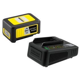 Starter Kit Battery Power Karcher 36/25, batteria 36 V, 2,5 Ah, caricabatterie rapido, compatibile con tutti i prodotti Karcher della piattaforma 36 V
