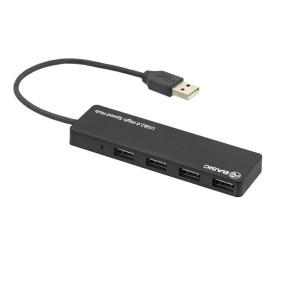 Hub USB 2.0 Tellur, 4 porte USB-A, nero