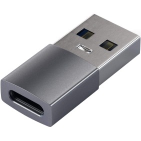 Adattatore Satechi da USB-A a USB-C in alluminio, grigio siderale