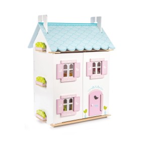 Casa delle bambole, Le Toy Van, Blue Bird, in legno, 37 mobili, 3 anni +