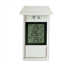Termometri digitali per interno/esterno, da -20 °C a + 50 °C, bianco
