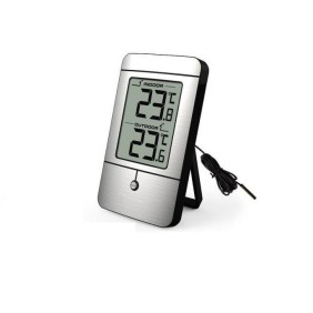 Termometro digitale Viking, interno/esterno, plastica, nero/bianco