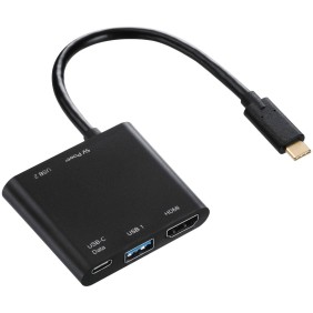 Adattatore USB-C Hama 4in1, nero
