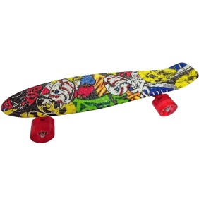 Skateboard, penny board, tavola per bambini e adulti, multicolore, graffiti 1