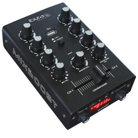 Mixer Dj Ibiza MIX500BT 2 Canali con USB e Bluetooth