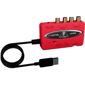 Scheda audio esterna, Behringer, UCA-222, rossa, USB