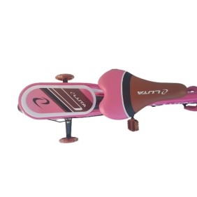 Bicicletta da ragazza Go kart modello Luta 12 pollici, ruote ausiliarie in silicone, cestino in metallo, campanello, colore rosa