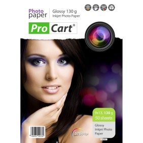 Carta fotografica ProCart Glossy 130g/m2, 9x13, 50 fogli
