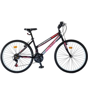 Bicicletta MTB da donna Vision Venus, colore Nero/Rosa, ruota 24", acciaio