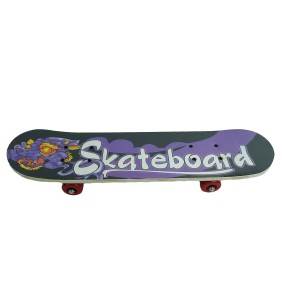 Tavola da skateboard, ruote in PVC, nera, modello skateboard, 60 cm