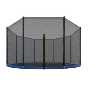 Rete di sicurezza per trampolino elastico diametro 305 cm, a 8 pali, in polipropilene, Nero