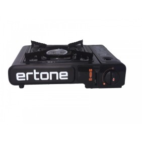 Fornello da campeggio portatile Ertone ERT-MN231NG, Per bombole spray, 2,2 kW, Accensione piezoelettrica, Nero