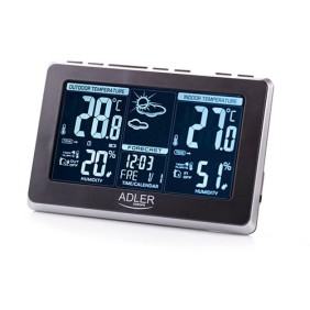 Stazione meteorologica Adler AD 1175, termometro interno-esterno, orologio, scia