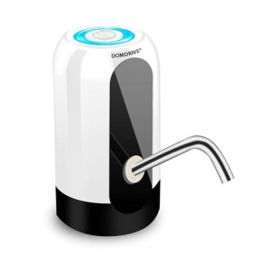 Pompa elettrica per bottiglia d'acqua DOMDRIVE®, ricarica USB, indicatore batteria LED, fino a 20 litri