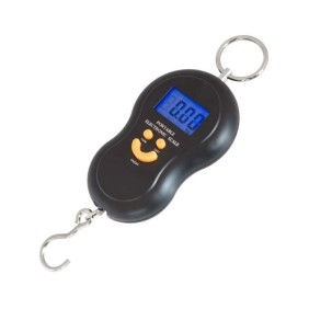 Bilancia elettronica tascabile, massimo 40 kg, display digitale, utile per la pesca, colore nero