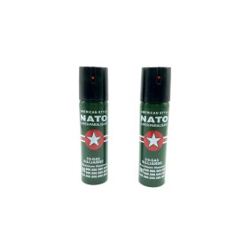 Set di 2 spray paralizzanti al peperoncino NATO, MC, 90 ml