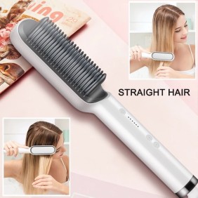Spazzola elettrica professionale Ubitec® per lisciare i capelli, pettine per lisciare barba, styling, bianco