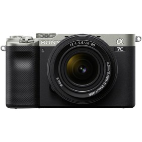 Fotocamera mirrorless Sony Alpha A7C, 24,2 MP, full-frame, 4K + obiettivo Sony FE28-60mm F4-5.6, Argento