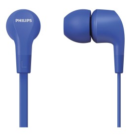 Philips Cuffie audio intrauricolari, TAE1105BL/00, con cavo, microfono, blu