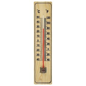Termometro in legno Woody 22 cm per interni/esterni -40° C + 50° C