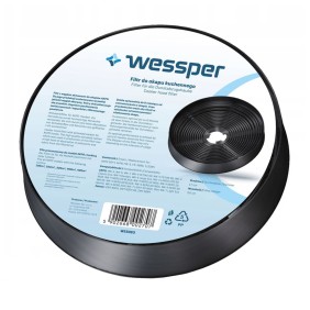 Filtro al carbone Wessper per cappa AKPO Soft WK-4 WK-7 WK-5, diametro 17 cm, nero