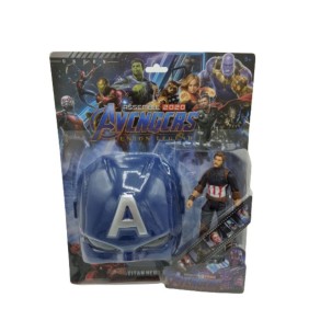 Set maschera e personaggi Avengers Hero Capitan America, 5 anni+